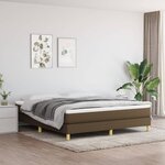 vidaXL Cadre de lit sans matelas marron foncé 160x200 cm tissu