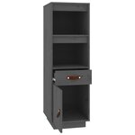 vidaXL Buffet haut Gris 34x40x108 5 cm Bois massif de pin