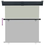 vidaXL Auvent latéral de balcon 175x250 cm Gris