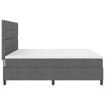 vidaXL Lit Box Spring avec Matelas Gris Foncé 200x200 cm en Tissu