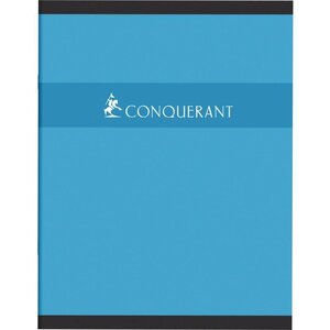 Cahier piqûre 32 pages seyès 70 g  couverture carte  format 17 x 22 cm CONQUERANT