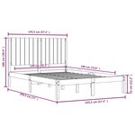 vidaXL Cadre de lit sans matelas noir 140x190 cm bois de pin massif