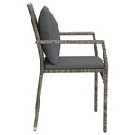 Chaises de jardin avec coussins 2 pièces résine tressée gris 02_0013335