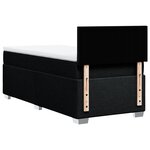 vidaXL Sommier à lattes de lit et matelas Noir 80x200 cm Tissu