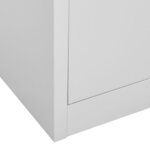 vidaXL Armoire à casiers Gris clair 90x45x92 5 cm Acier