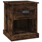vidaXL Table de chevet chêne fumé 39x39x47 5 cm bois d'ingénierie
