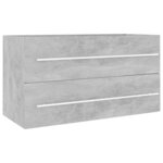 vidaXL Ensemble de meubles de salle de bain 2 Pièces Gris béton Aggloméré