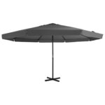 vidaXL Parasol d'extérieur avec mât en aluminium 500 cm anthracite