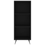 vidaXL Buffet haut Noir 34 5x34x180 cm Bois d'ingénierie