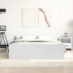 vidaXL Cadre de lit sans matelas blanc 150x200 cm