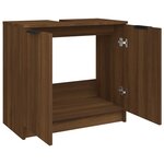 vidaXL Armoire de bain Chêne fumé 64 5x33 5x59 cm Bois d'ingénierie