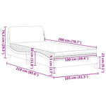 vidaXL Lit avec matelas bleu 100x200 cm tissu