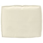 vidaXL Coussin de palette pour dossier Crème 50x40x12 cm Tissu Oxford