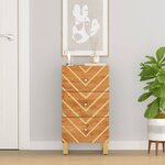 vidaXL Armoire latérale marron et noir 40x33 5x75 cm bois de manguier