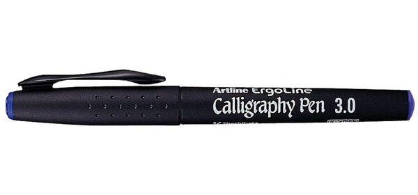 Marqueur 'calligraphy pen' pointe 3 mm bleu artline