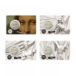 Série de 4 coincards 2 euros BU France 2025 Musée du Louvre.