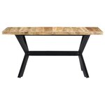 vidaXL Table à manger 140x70x75 cm Bois de manguier massif brut