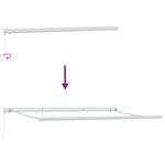 vidaXL Store rétractable manuel Vert et blanc 500x300 cm