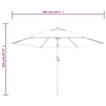 vidaXL Parasol d'extérieur avec mât métallique Terre cuite 300 cm