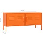 vidaXL Meuble TV Orange 105x35x50 cm Acier
