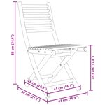 vidaXL Chaises pliables de jardin lot de 4 43x54x88 cm bambou