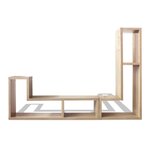 vidaXL Meuble TV double en forme de L Chêne