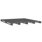 vidaXL Lit de palette gris 120x200 cm bois de pin massif