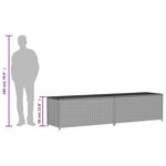 vidaXL Boîte de rangement de jardin mélange beige 469L résine tressée