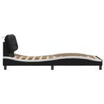 vidaXL Cadre de lit sans matelas noir et blanc 90x200 cm similicuir