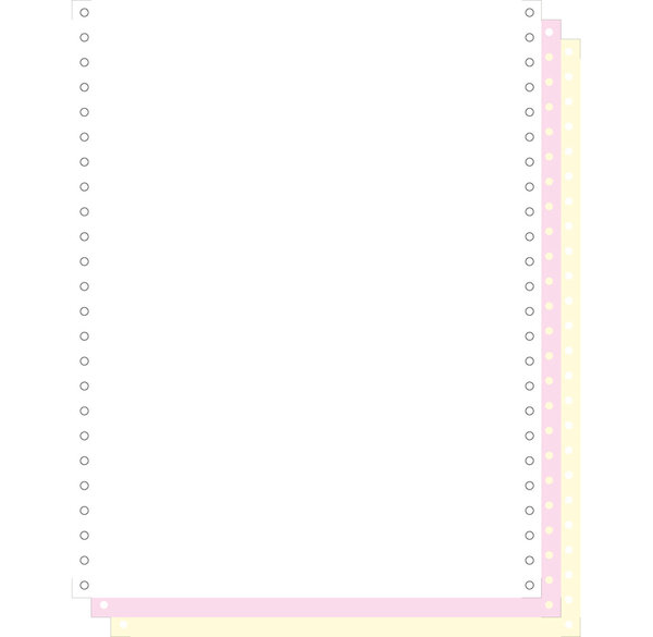 Carton de 1000 Listing 240X12' 3 PLIS Blanc/rose/jaune BCD Autocopiant EXACOMPTA