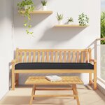 vidaXL Coussin de Palette pour Banc Noir 200x40x8 cm Tissu Oxford
