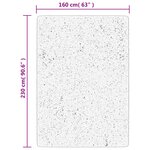 vidaXL Tapis HUARTE à poils courts doux lavable anthracite 160x230 cm