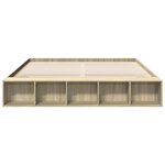 vidaXL Cadre de lit chêne sonoma 200x200 cm bois d'ingénierie
