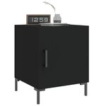 vidaXL Table de chevet noir 40x40x50 cm bois d’ingénierie
