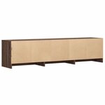 vidaXL Meuble TV avec LED chêne marron 165x34x40 cm bois d'ingénierie