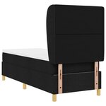 Lit Box Spring vidaXL avec Matelas Noir 80x200 cm en Tissu