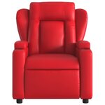 vidaXL Fauteuil inclinable électrique Rouge Similicuir
