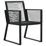 vidaXL Ensemble à manger d'extérieur 9 Pièces Rotin PVC Noir