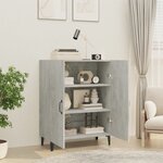 vidaXL Buffet Gris béton 70x34x90 cm Bois d'ingénierie