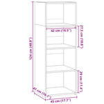 vidaXL Buffet haut blanc 45x41x124 cm bois d'ingénierie