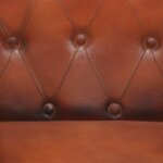 vidaXL Fauteuil marron cuir véritable