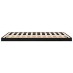 vidaXL Cadre de lit noir 135x190 cm double bois de pin massif
