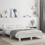 vidaXL Cadre de lit sans matelas blanc 140x190 cm