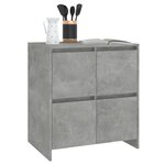 vidaXL Buffets 2 Pièces Gris béton 70x41x75 cm Aggloméré
