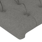 vidaXL Tête de lit à LED Gris foncé 80x7x118/128 cm Tissu