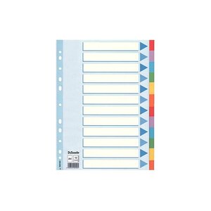 Esselte Intercalaires en carton, uni, A4, 12 touches