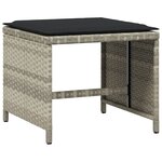vidaXL Ensemble à manger de jardin 11Pièces avec coussins gris poly rotin