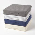 Coussin d'assise déhoussable en coton  Bleu marine - HOMESCAPES