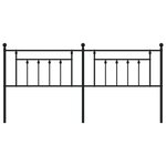 vidaXL Tête de lit métal noir 193 cm