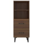 vidaXL Buffet Chêne marron 34 5x34x90 cm Bois d'ingénierie